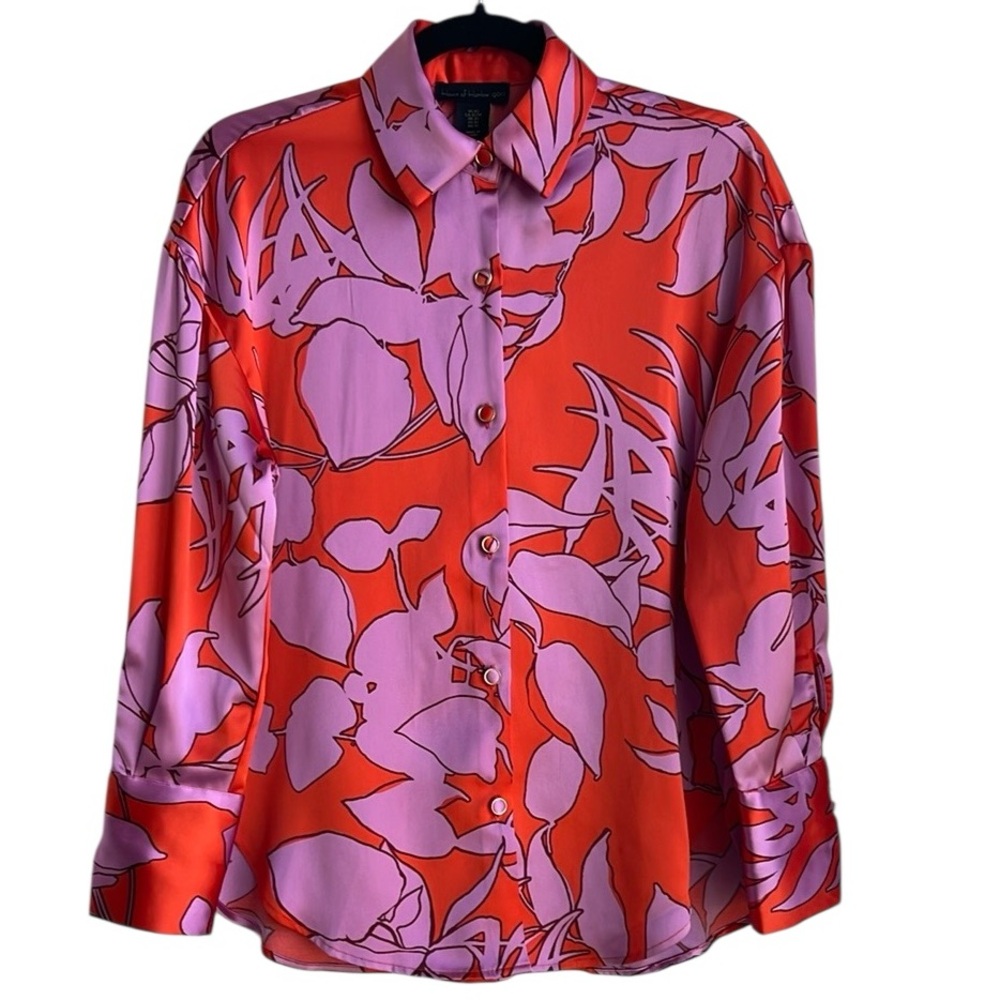 House of Harlow 1960 Floral Print Button-Up Top